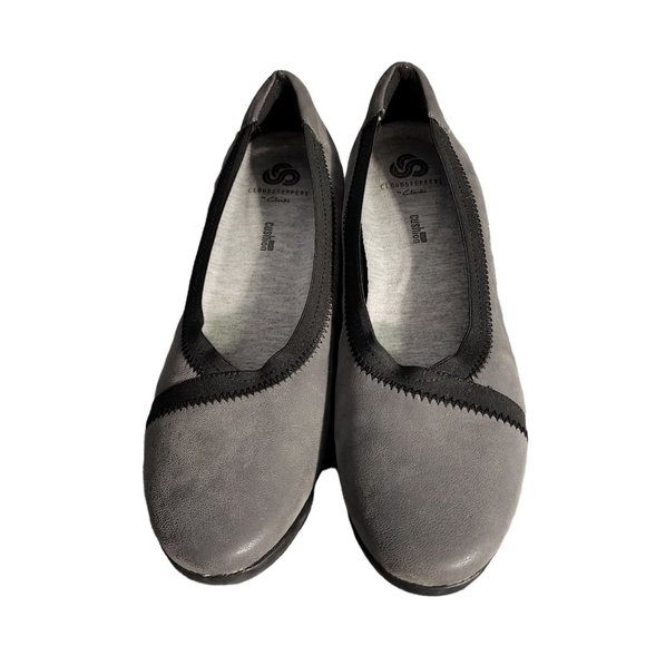 Clarks Cadell Dash Cloudsteppers Womens Size 7.5 M Cushion Rubber Wedge Gray Com - Picture 1 of 10